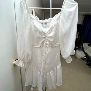 NWT Small She + Sky Smocked White Dress